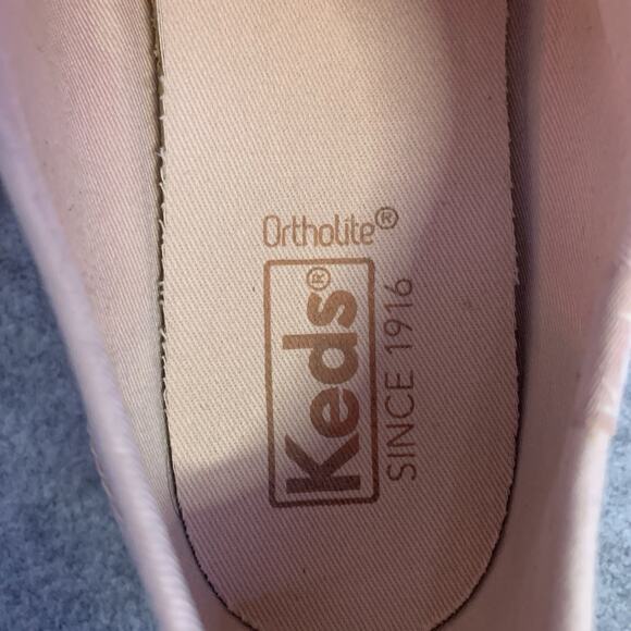 KEDS Sneakers 8.5 TRIPLE KICK SHIMMER PLATFORM Metallic Blush Pink Canvas - Picture 11 of 12